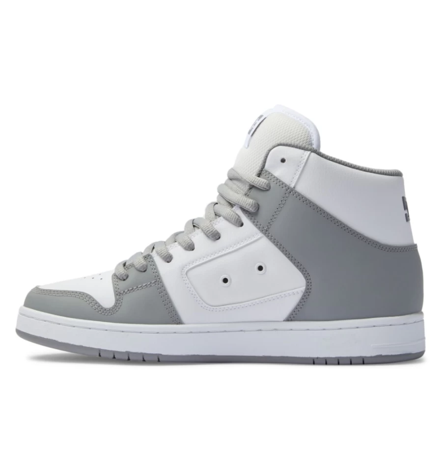 DC Shoes Men's Manteca 4 Hi Skate Shoes - White/Grey Sneakers for Men