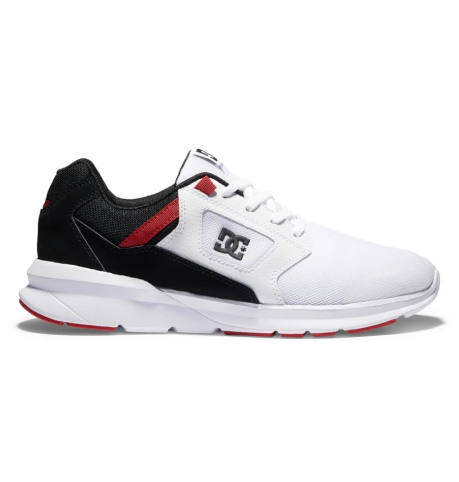 DC Shoes Men's Skyline Lightweight Sneakers - White/Black/True Red Athletic Shoes
