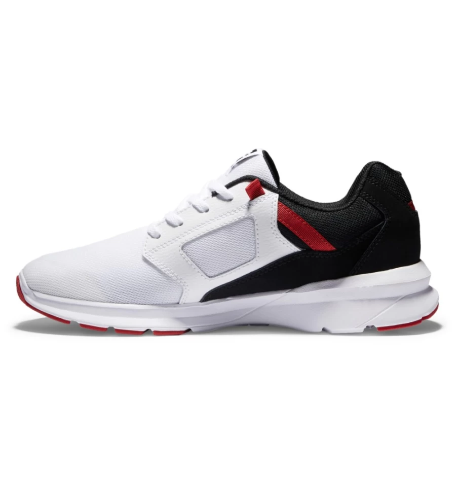 DC Shoes Men's Skyline Lightweight Sneakers - White/Black/True Red Athletic Shoes