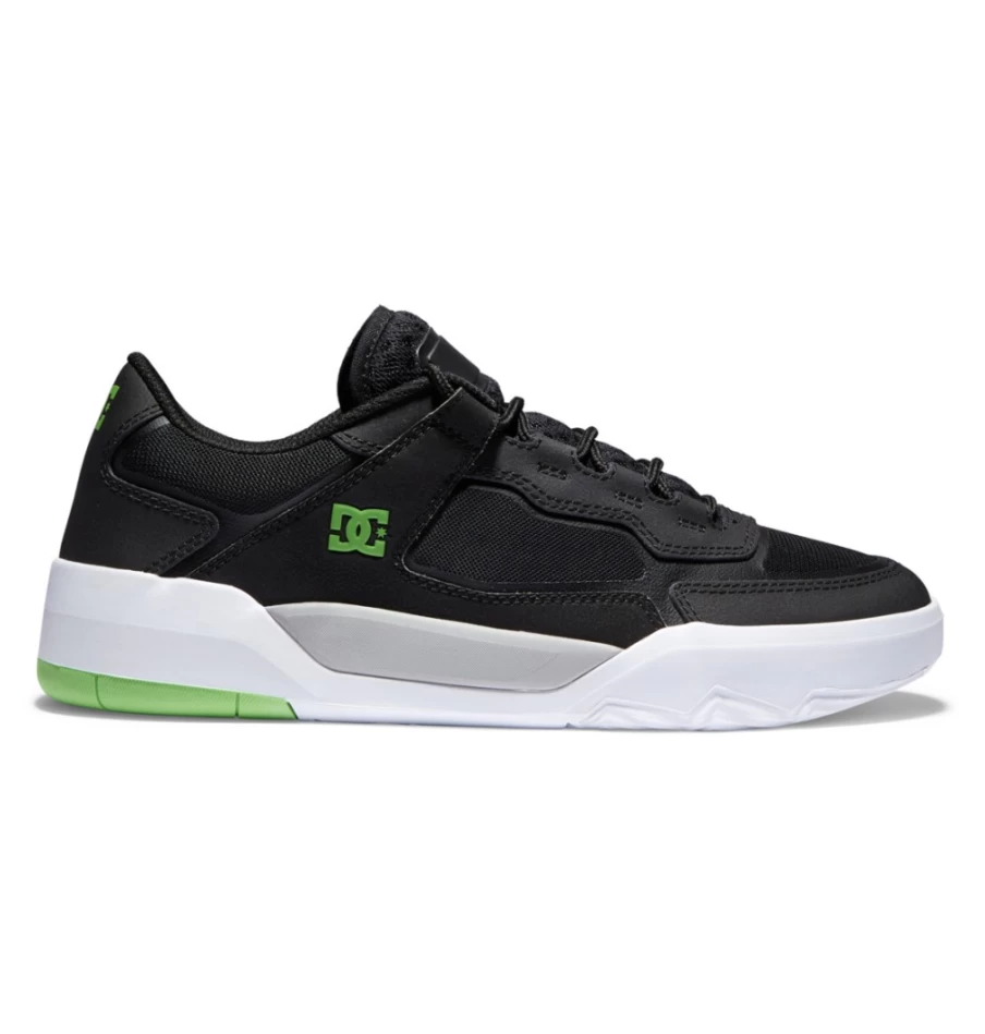 DC Shoes Men's Metric Sneakers - Black/Grey/Green Athletic Shoes for Men
