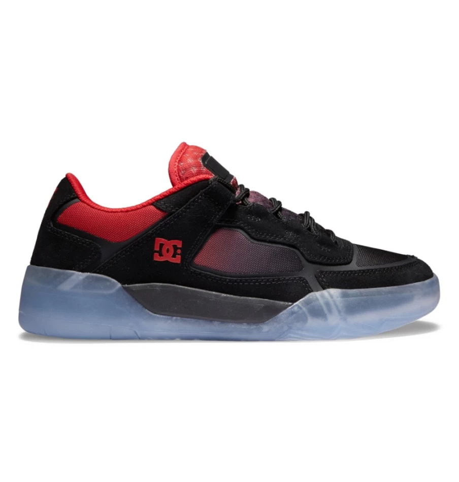 Men's DC Shoes Metric Skate Shoes - Black/Red Skateboarding Sneakers for Men