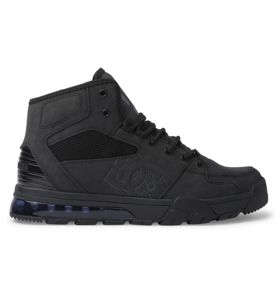 DC Shoes Men's Black High-Top Winter Boots - Water-Resistant & Versatile Casual Footwear