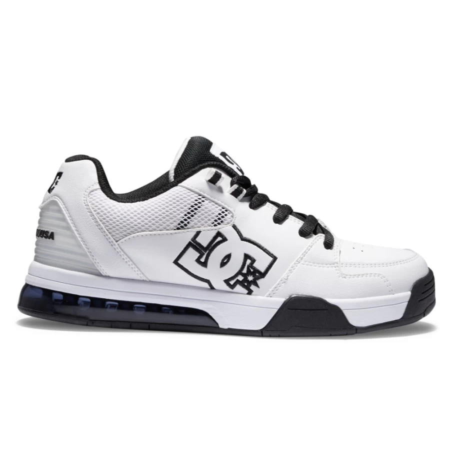 DC Shoes Men's White/Black Versatile Casual Sneakers