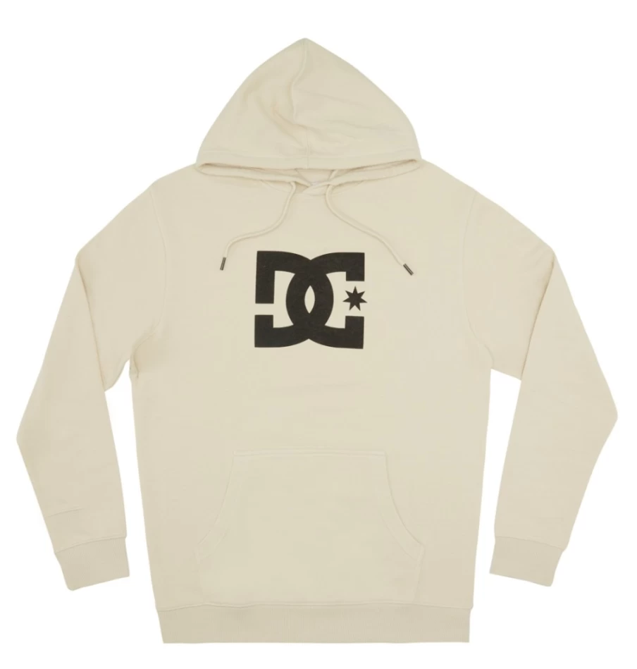 Men's DC Shoes Star Hoodie - Overcast Grey Pullover Sweatshirt