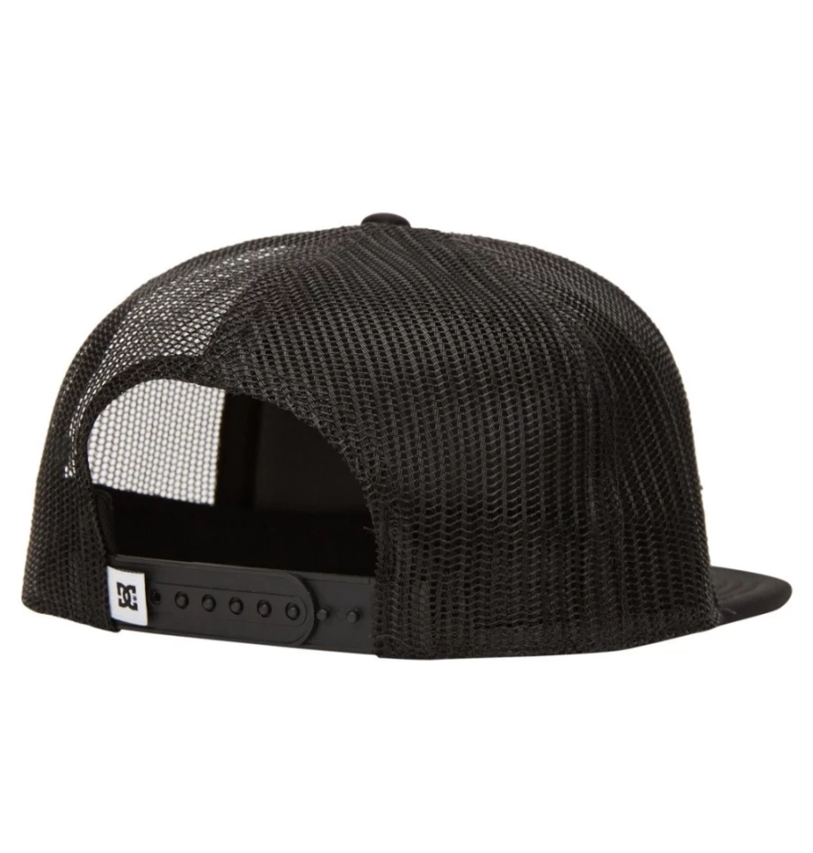 DC Shoes Men's Black Trucker Hat - Gas Station Style Snapback Cap