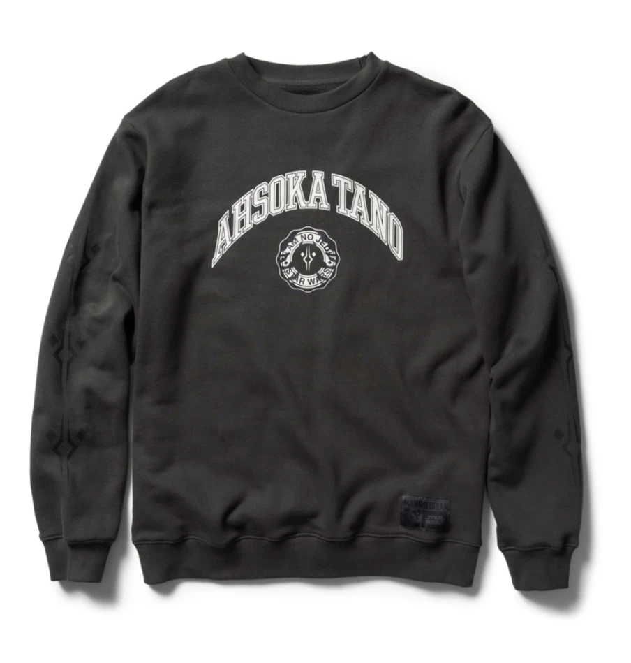 Men's DC Shoes Star Wars Ahsoka Tano Black Enzyme Wash Sweatshirt | Officially Licensed