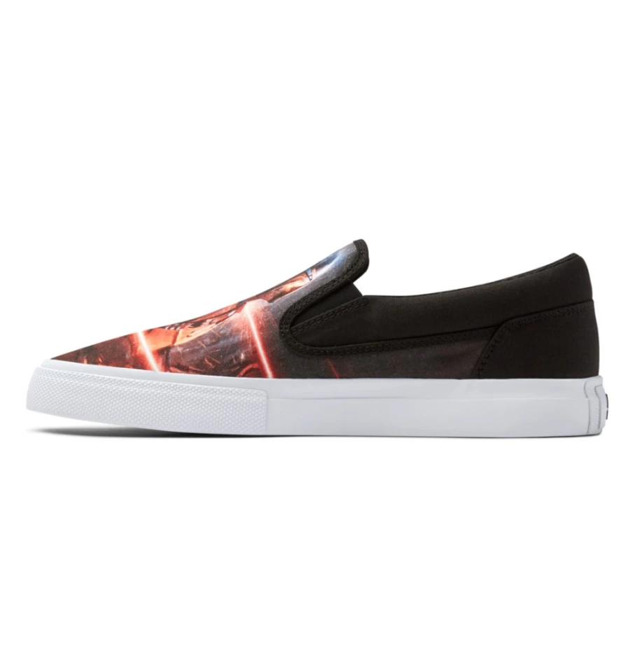 Men's DC Shoes Star Wars™ Slip-On Sneakers in Black/Red | Lightweight & Comfortable