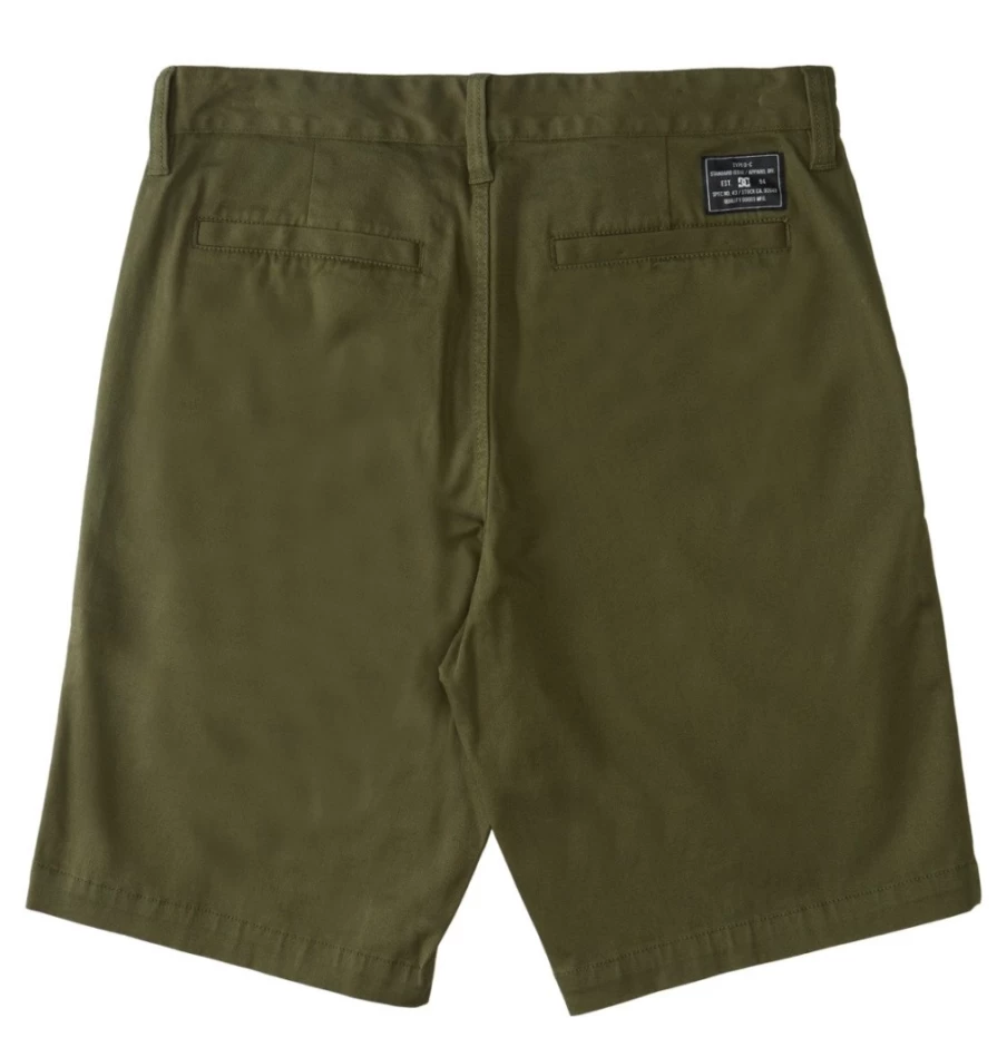 DC Shoes Men's Ivy Green Worker Chino Shorts - Durable Casual Work Shorts