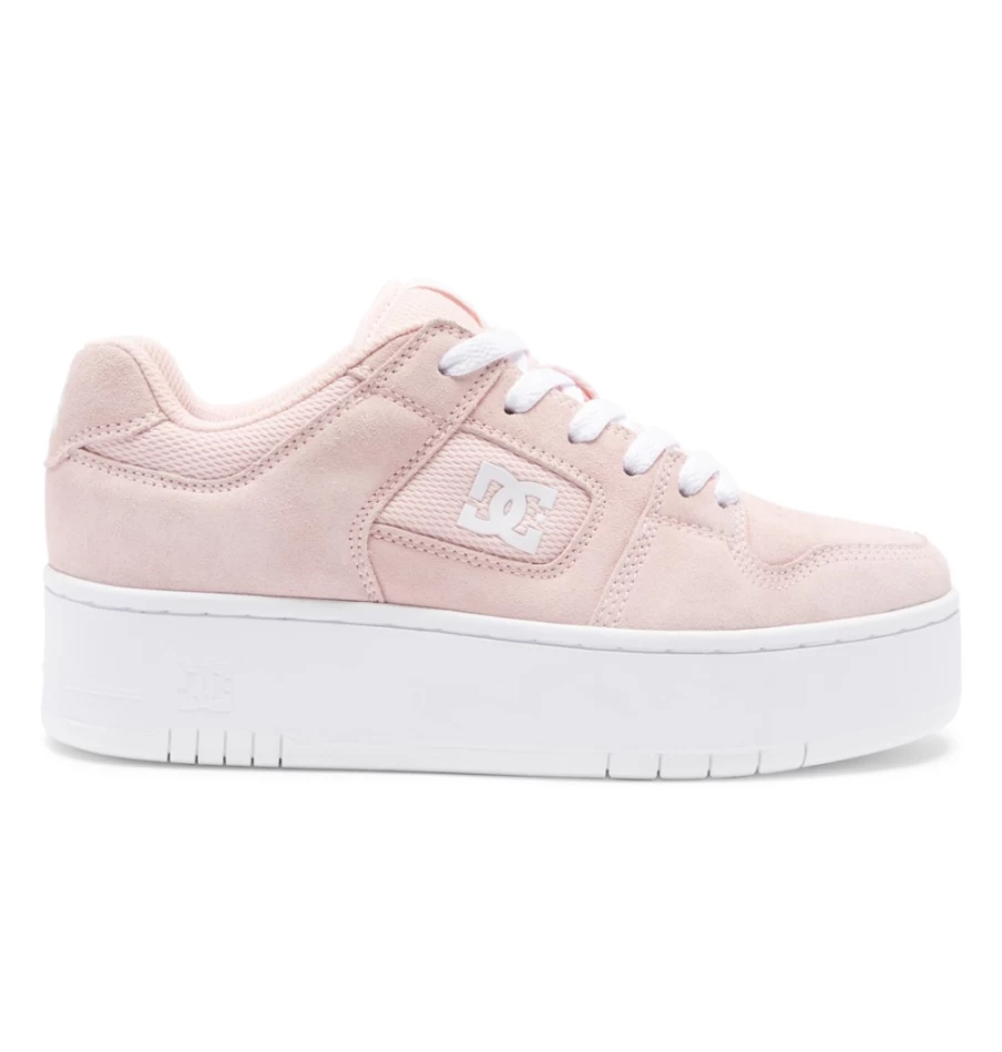 DC Shoes Women's Light Pink Platform Sneakers - Manteca 4 High Top Shoes