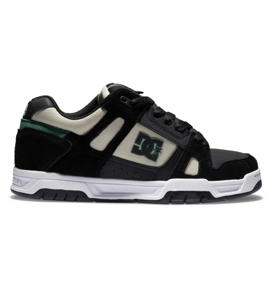 DC Shoes Men's Stag Tan/Green Casual Skate Shoes