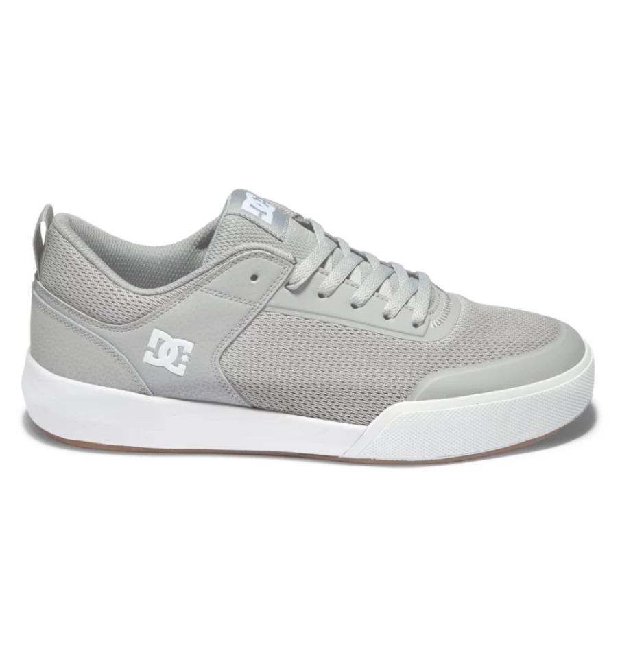 DC Shoes Men's Transit Grey/White Sneakers - Lightweight Comfortable Casual Shoes