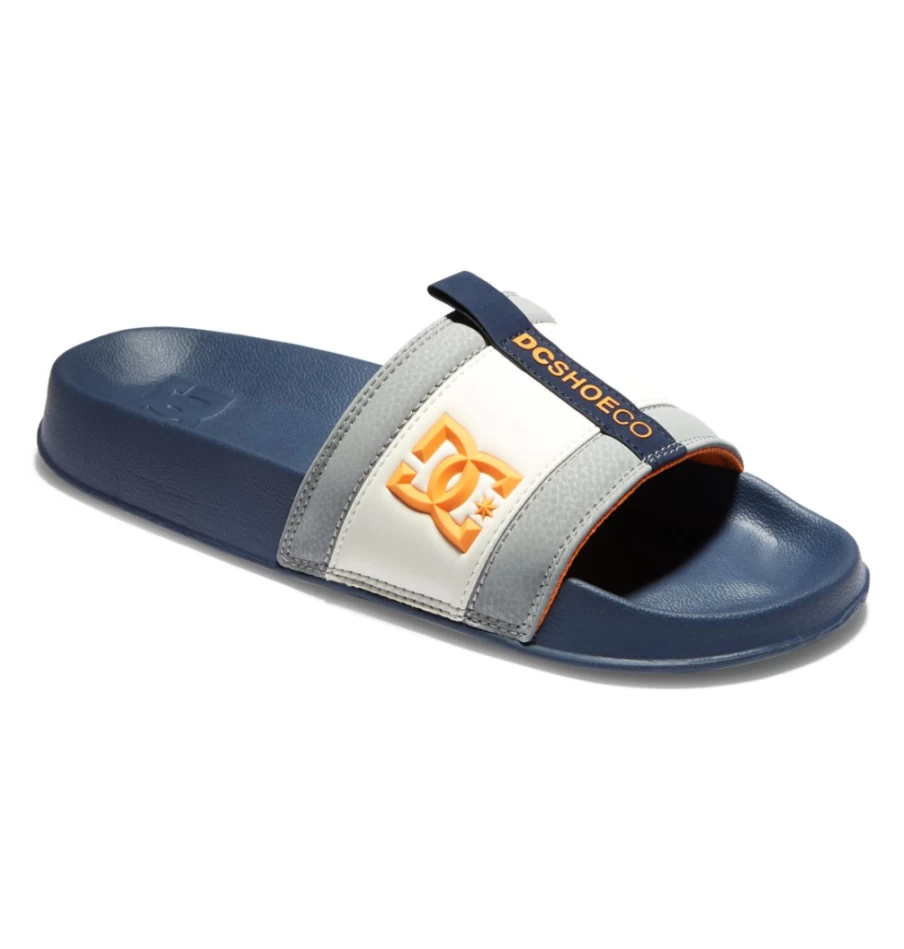 DC Shoes Men's Lynx Slides - Navy/Grey Comfortable Casual Sandals for Men