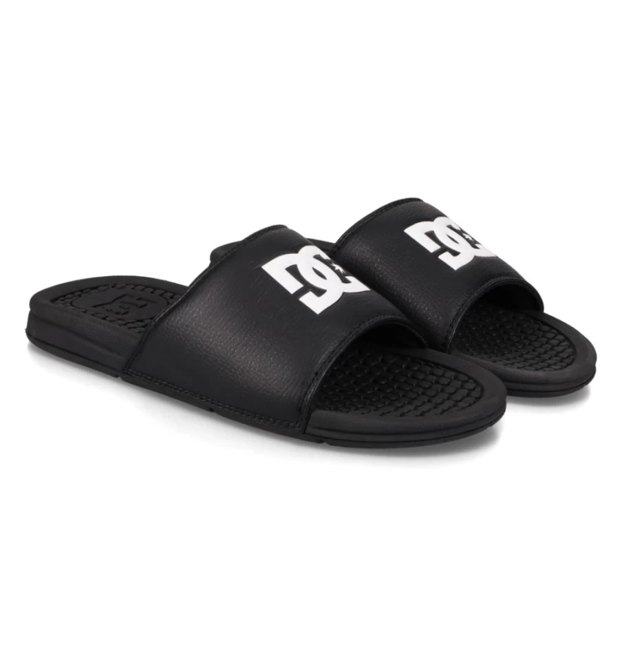 DC Shoes Men's Black Bolsa Slides - Comfortable Casual Sandals