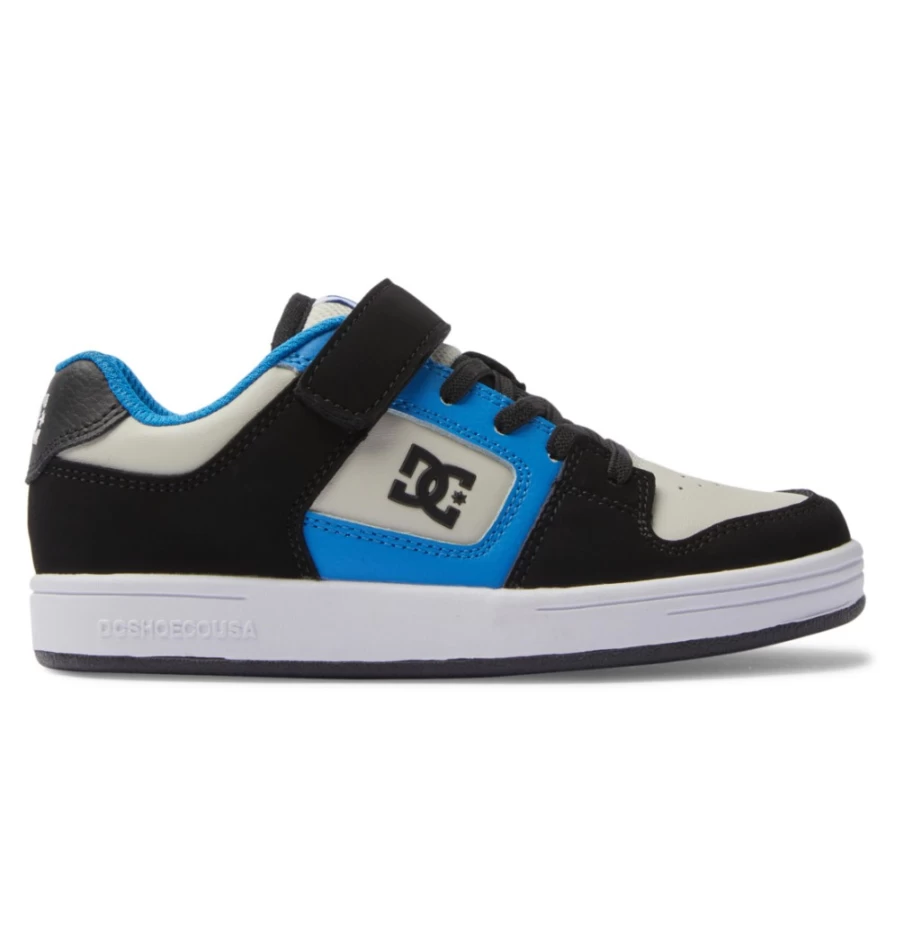 DC Shoes Kids' Manteca 4 Elastic Waist Lace-Up Sneakers - Black/Blue/Grey for Boys & Girls