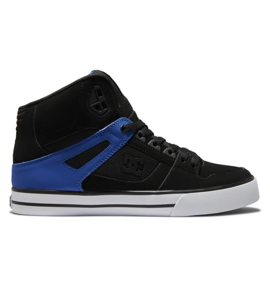DC Shoes Men's Pure High-Top Sneakers in Black/Blue - Skateboarding Shoes for Men