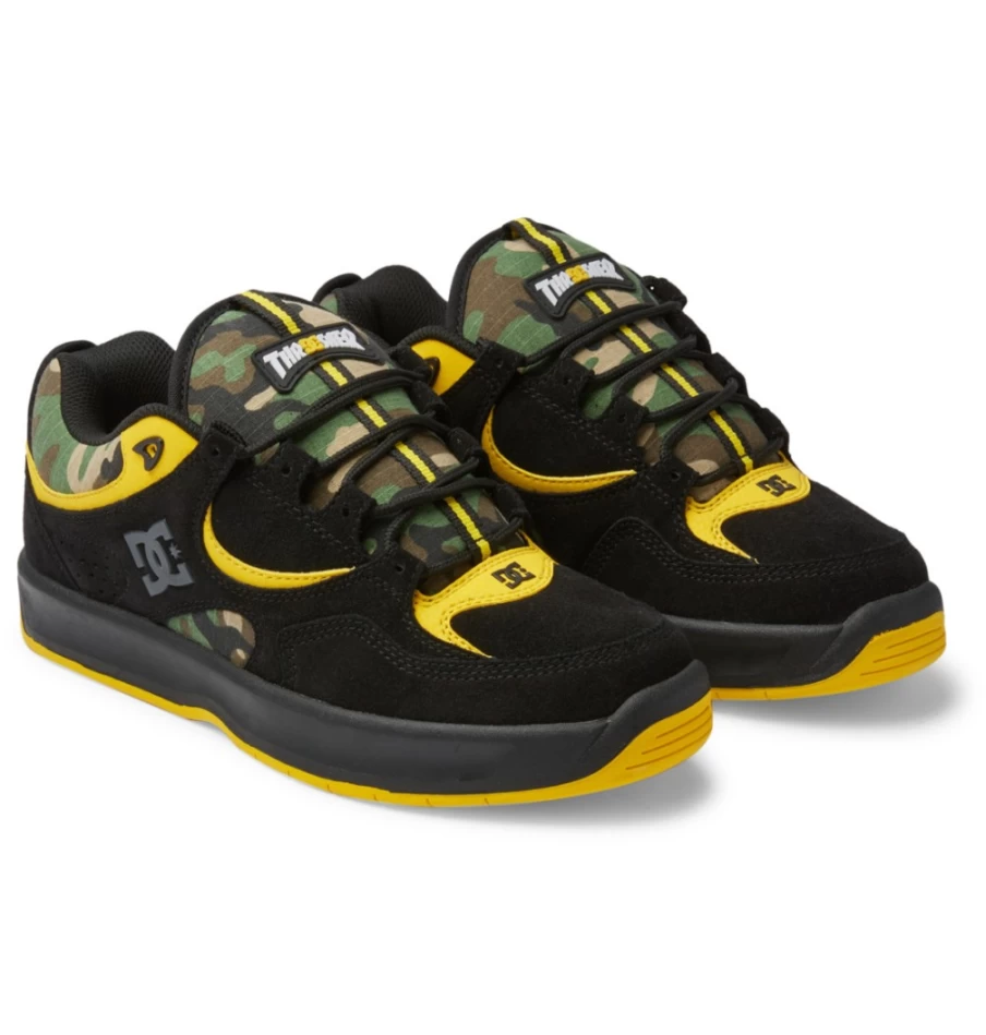 Men's DC Shoes x Thrasher Kalynx Skate Shoes - Black/Camo Skateboarding Sneakers