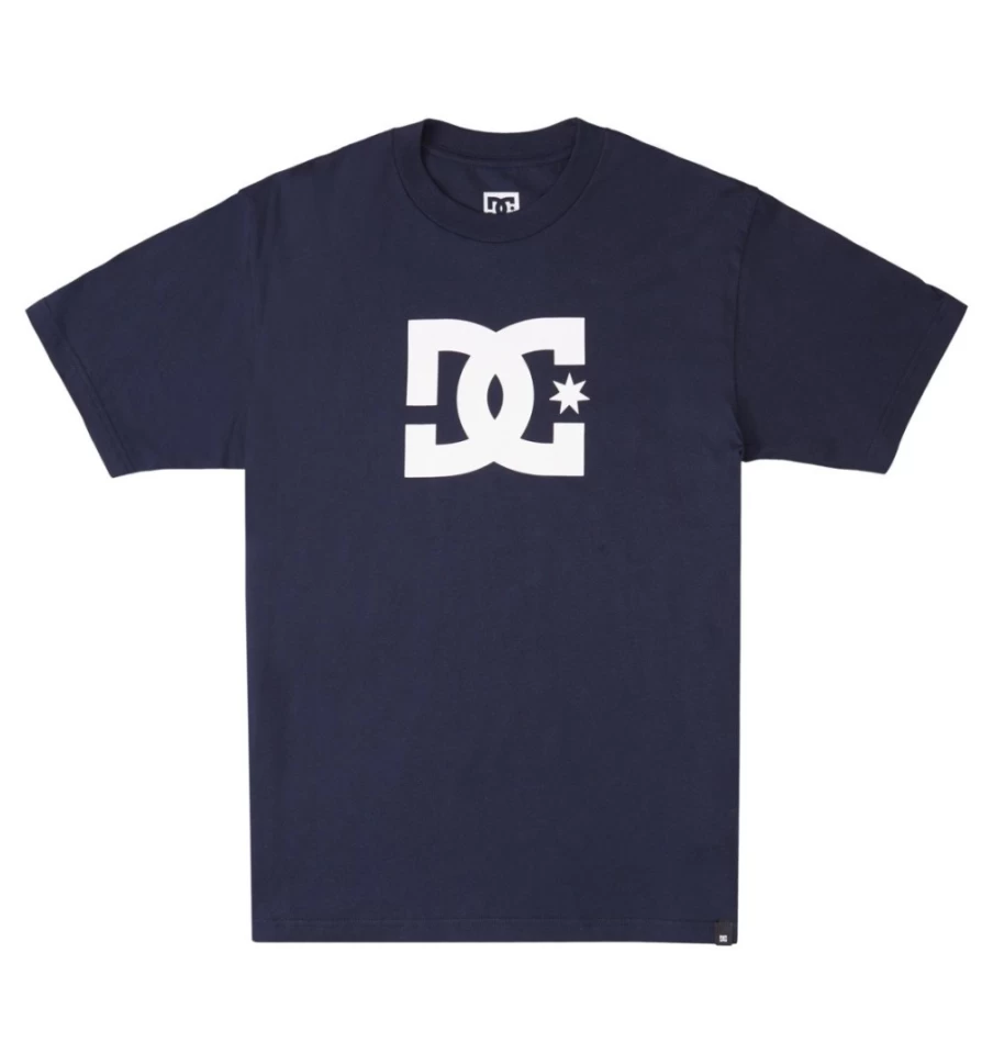 Men's DC Shoes Star Logo T-Shirt in Navy Blazer - Official DC Apparel