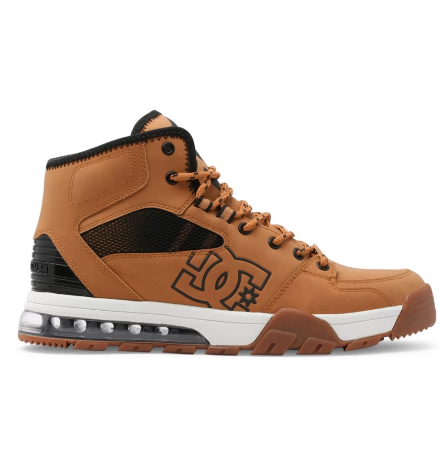 DC Shoes Men's Wheat/Black High-Top Water-Resistant Winter Boots - Versatile Snow & Cold Weather Footwear