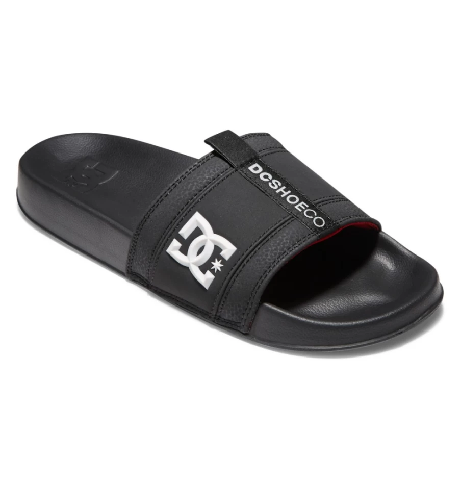 DC Shoes Men's Lynx Slides - Black/Grey/Red Athletic Sandals