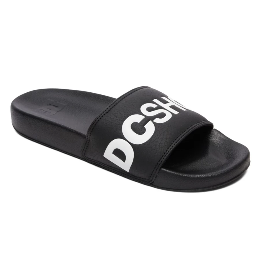 Men's DC Shoes Slides - Black & White Comfortable Sandals for Men
