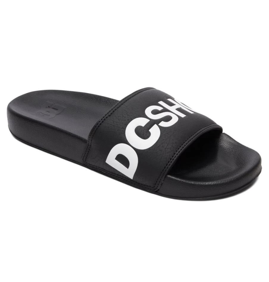 Men's DC Shoes Slides - Black & White Comfortable Sandals for Men