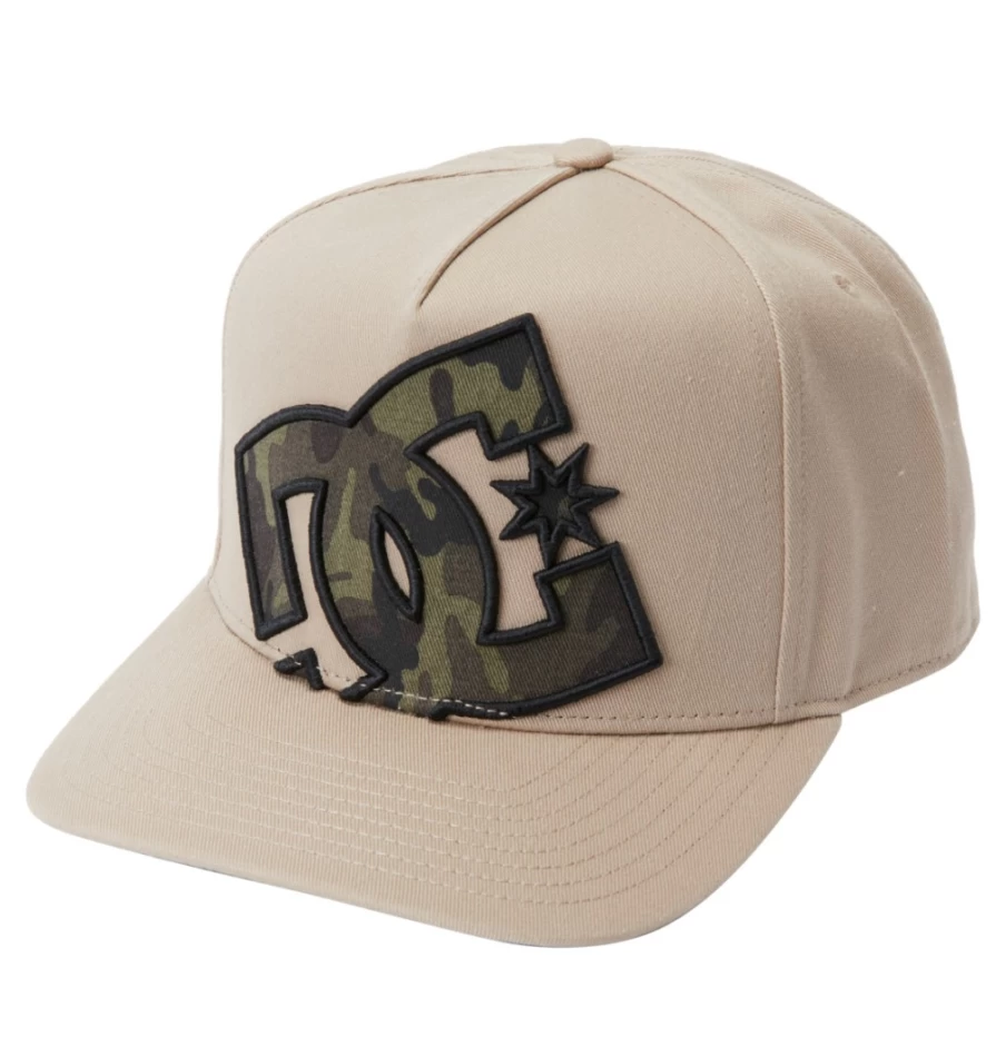 DC Shoes Men's Plaza Taupe Snapback Hat - Adjustable Baseball Cap for Men