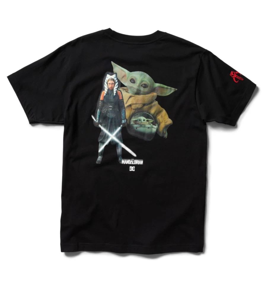 Men's DC Shoes Star Wars Ahsoka Tano Black Graphic T-Shirt