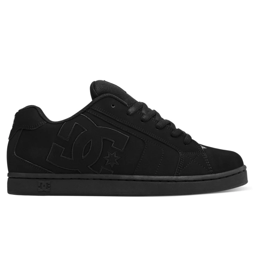DC Shoes Men's Black Mesh Athletic Sneakers - Breathable Net Design for Comfort & Style
