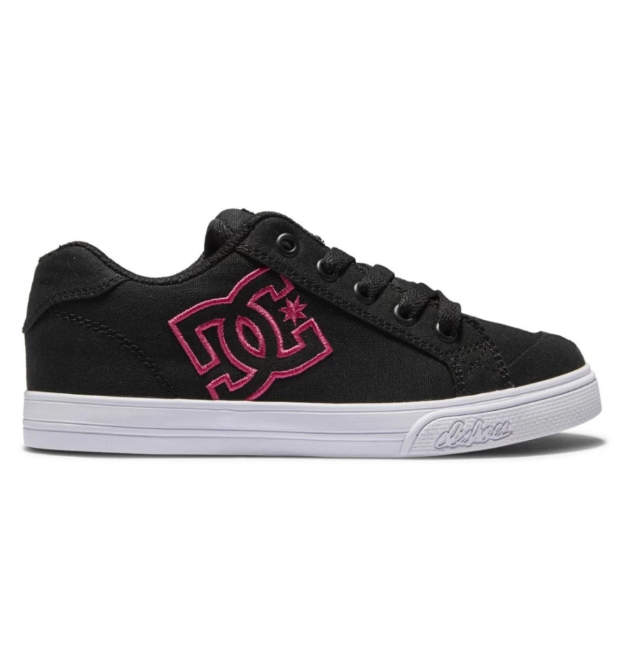 DC Shoes Kids' Chelsea Boots - Black/Pink Stencil Style for Boys & Girls