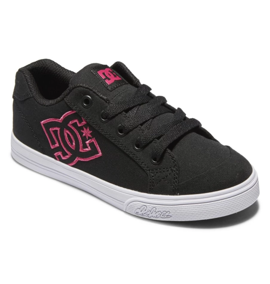 DC Shoes Kids' Chelsea Boots - Black/Pink Stencil Style for Boys & Girls