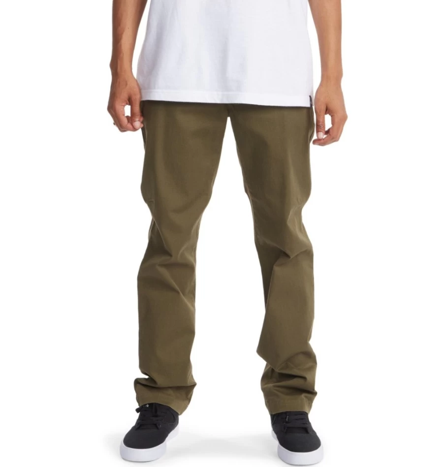 DC Shoes Men's Ivy Green Worker Chino Pants - Durable Casual Workwear