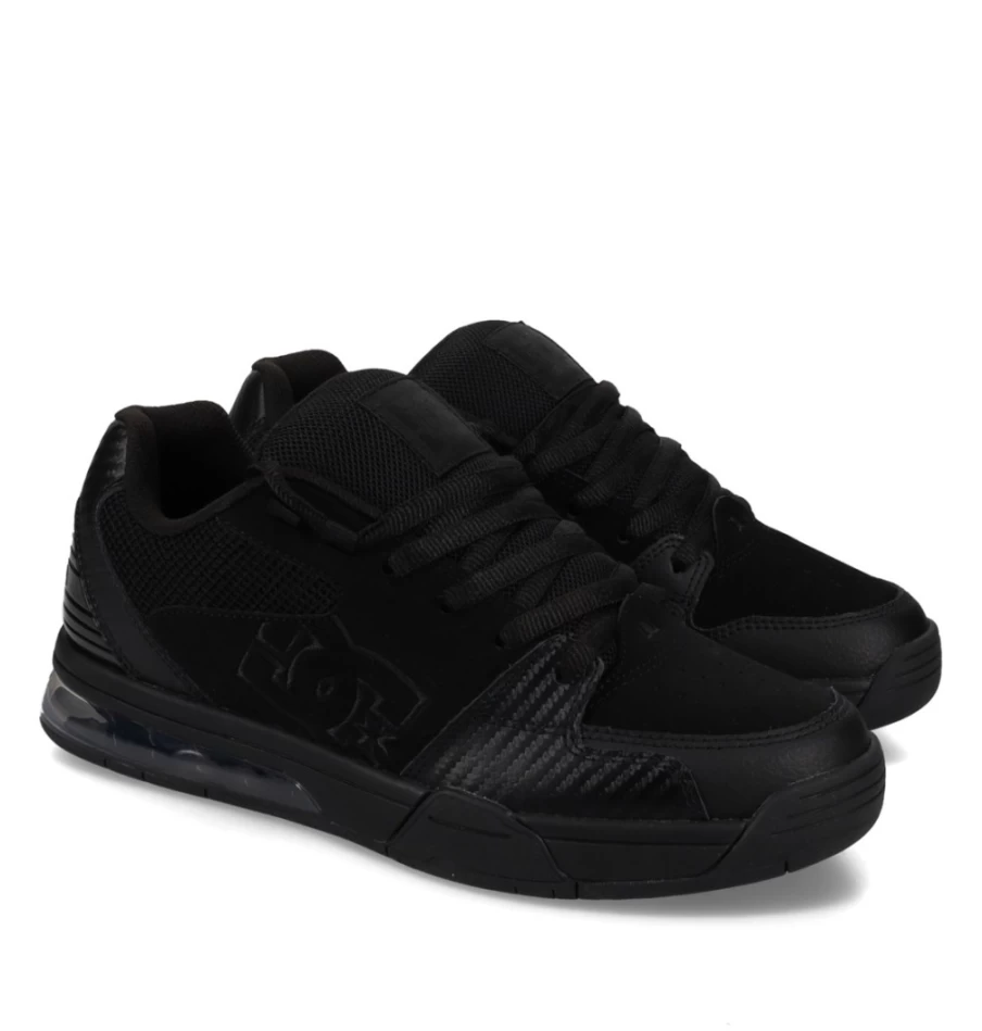 DC Shoes Men's Black Versatile Casual Sneakers for Everyday Wear