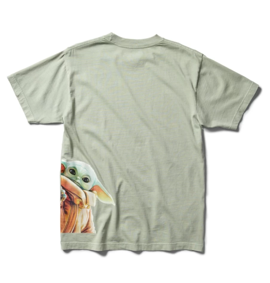 Men's DC Shoes Star Wars™ Grogu The Child T-Shirt in Silt Green Enzyme Wash