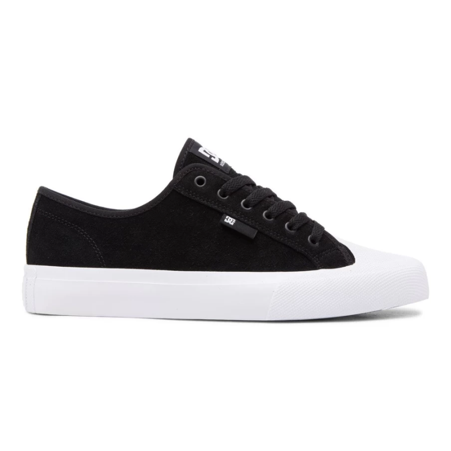 DC Shoes Men's Manual RT S Skate Shoes - Black/White Skateboarding Sneakers for Men