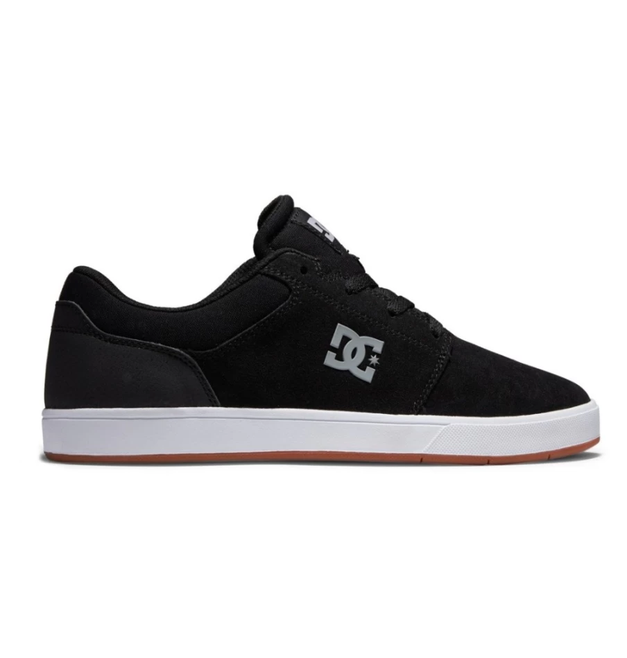 DC Shoes Men's Crisis 2 Skate Shoes - Black/White/Black Skateboarding Sneakers for Men