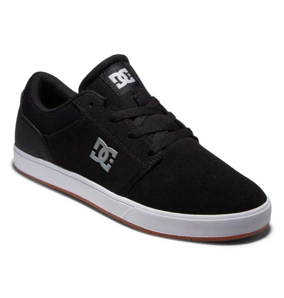 DC Shoes Men's Crisis 2 Skate Shoes - Black/White/Black Skateboarding Sneakers for Men