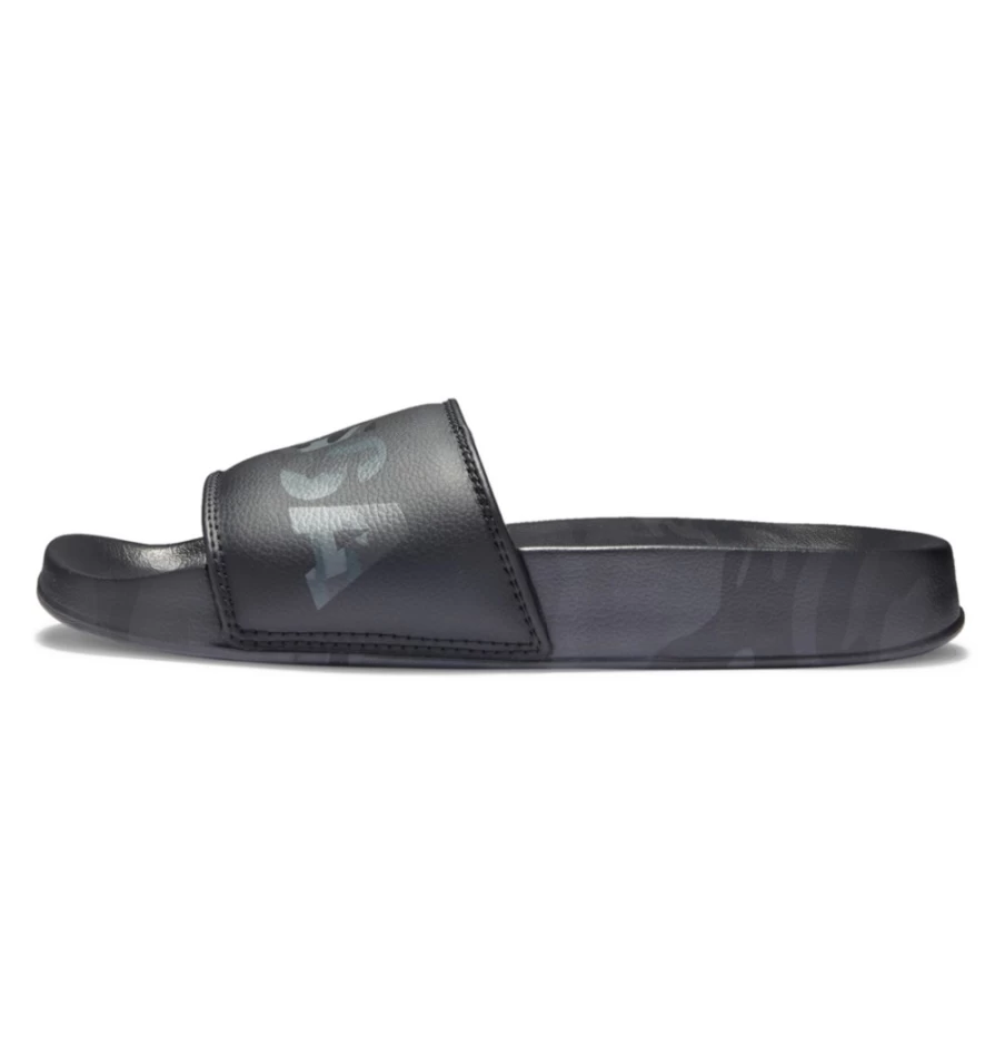 Men's DC Shoes Slides - Black/Camo Comfortable Sandals for Men