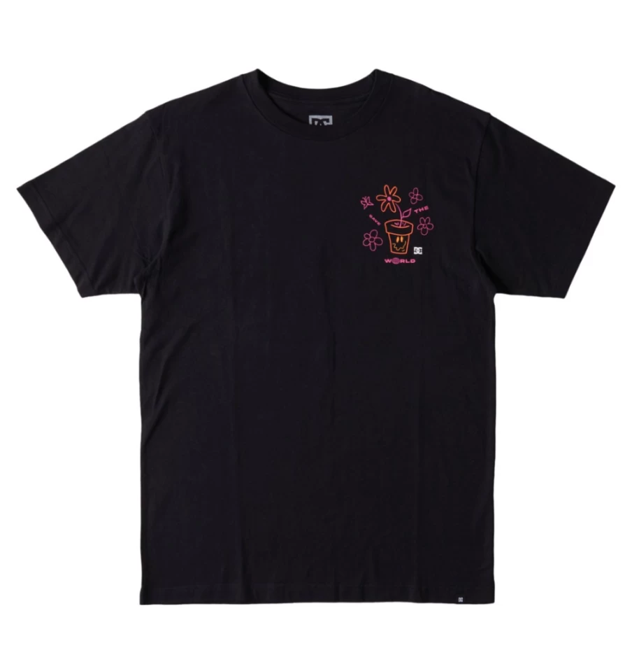 DC Shoes Men's Black Save Us Graphic T-Shirt