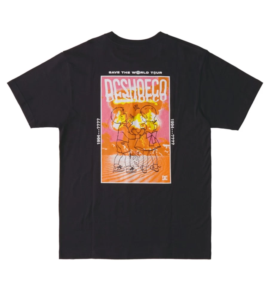 DC Shoes Men's Black Save Us Graphic T-Shirt