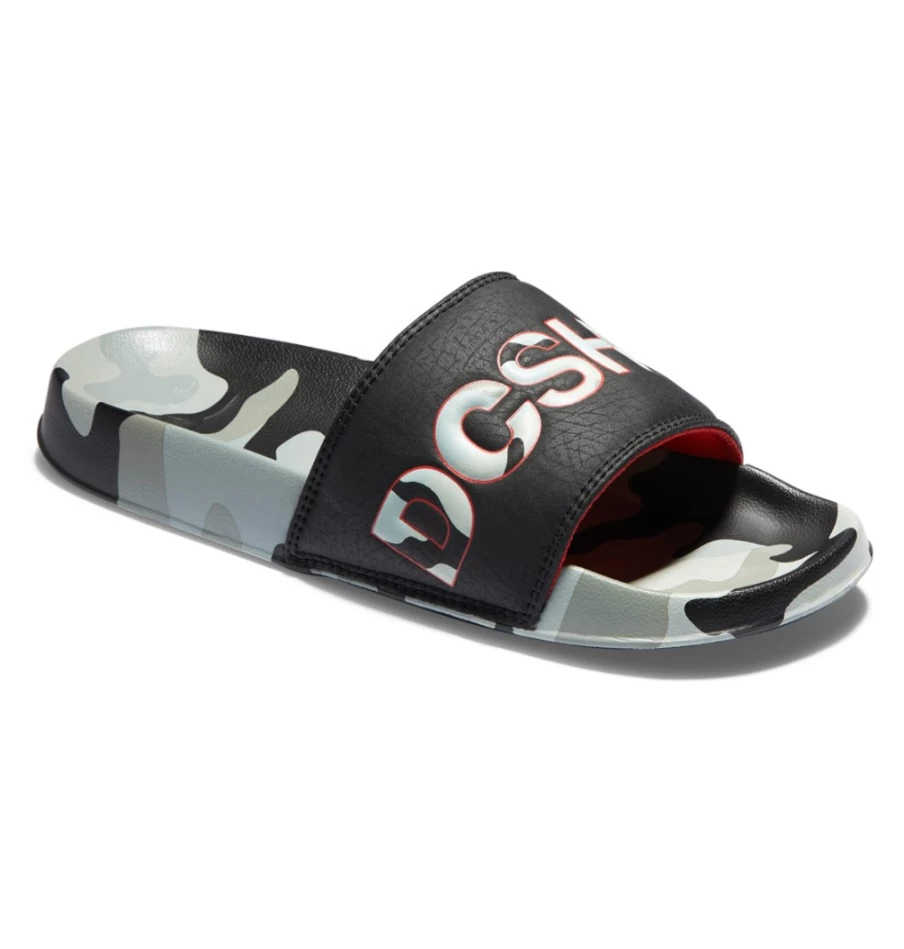 Men's DC Shoes Slides - Astro Camo Black Footwear for Men