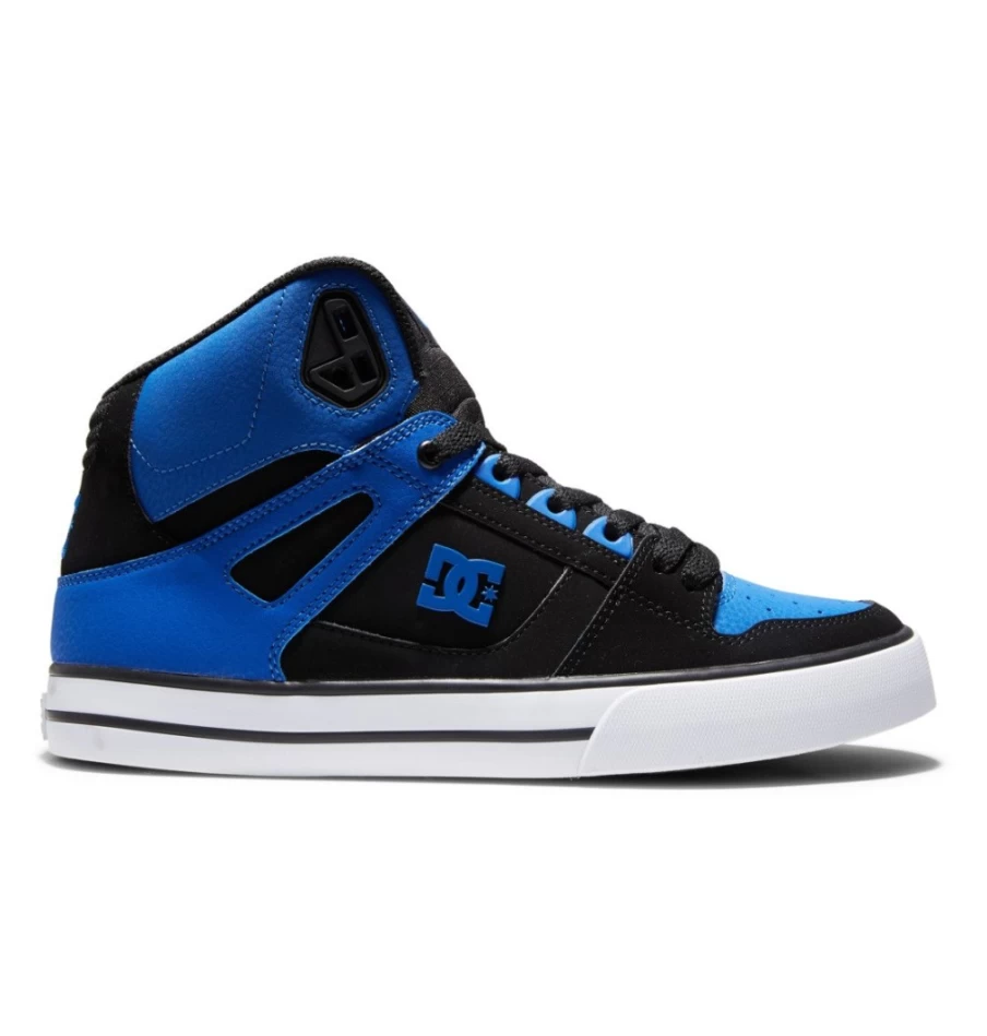 DC Shoes Men's Pure High-Top Sneakers in Black/Royal - Skateboarding Shoes for Men