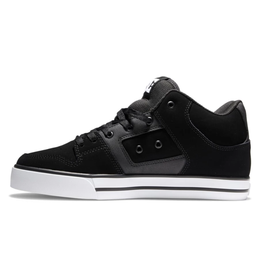 DC Shoes Men's Pure Mid Mid-Top Sneakers in Black/White